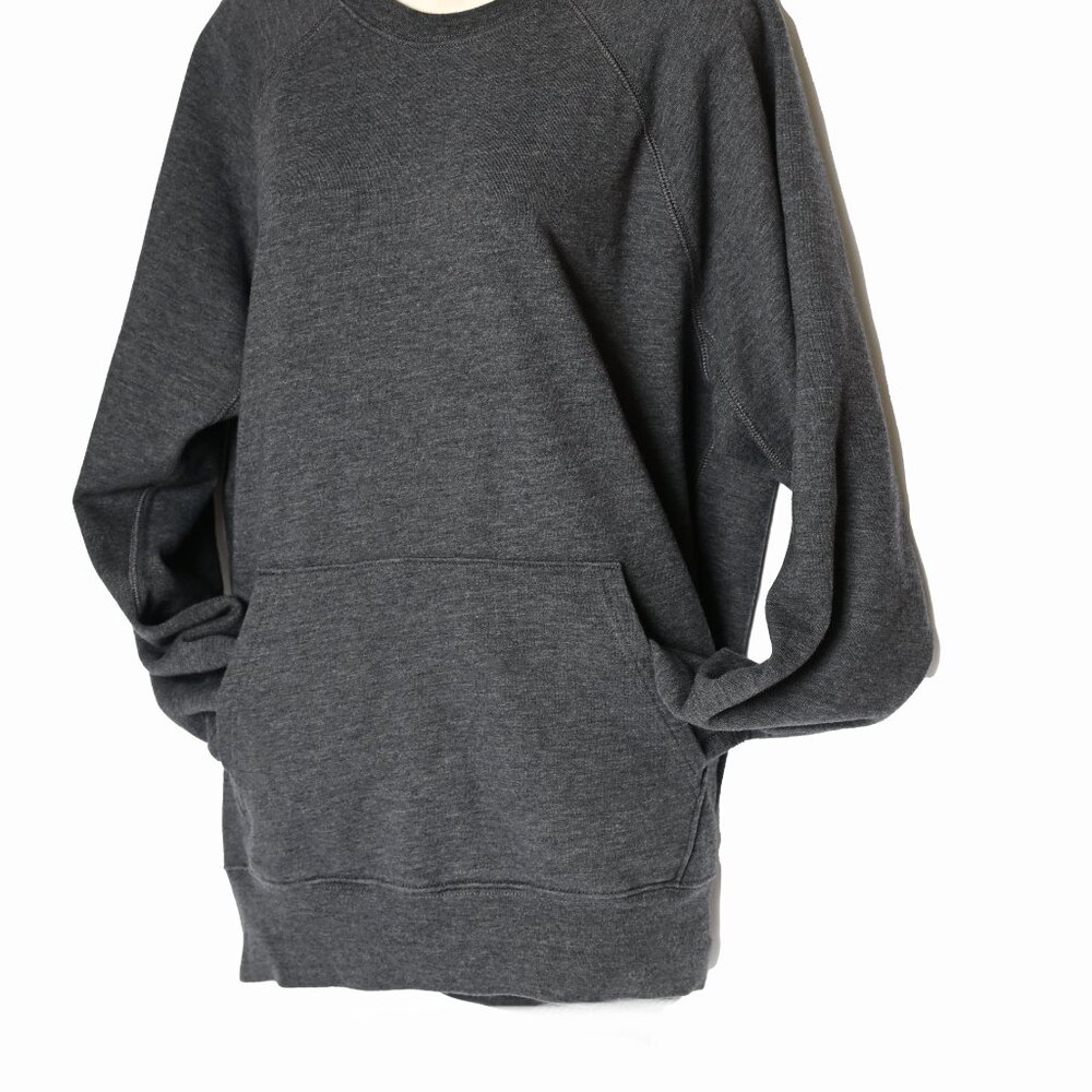 J.CREW Vintage Unisex Gray Sweatshirt , Size Large with Front Pocket - Picture 4 of 7